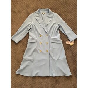 NWT Nanette Lepore Rosa Midi Dress In Powder Blue  Size 14 Reg. $148